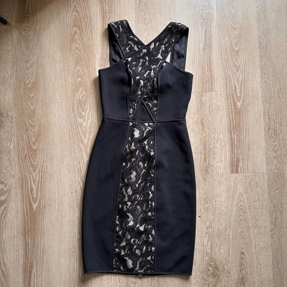 BCBGMAXAZRIA Size 0 Little Black Sleeveless Dress